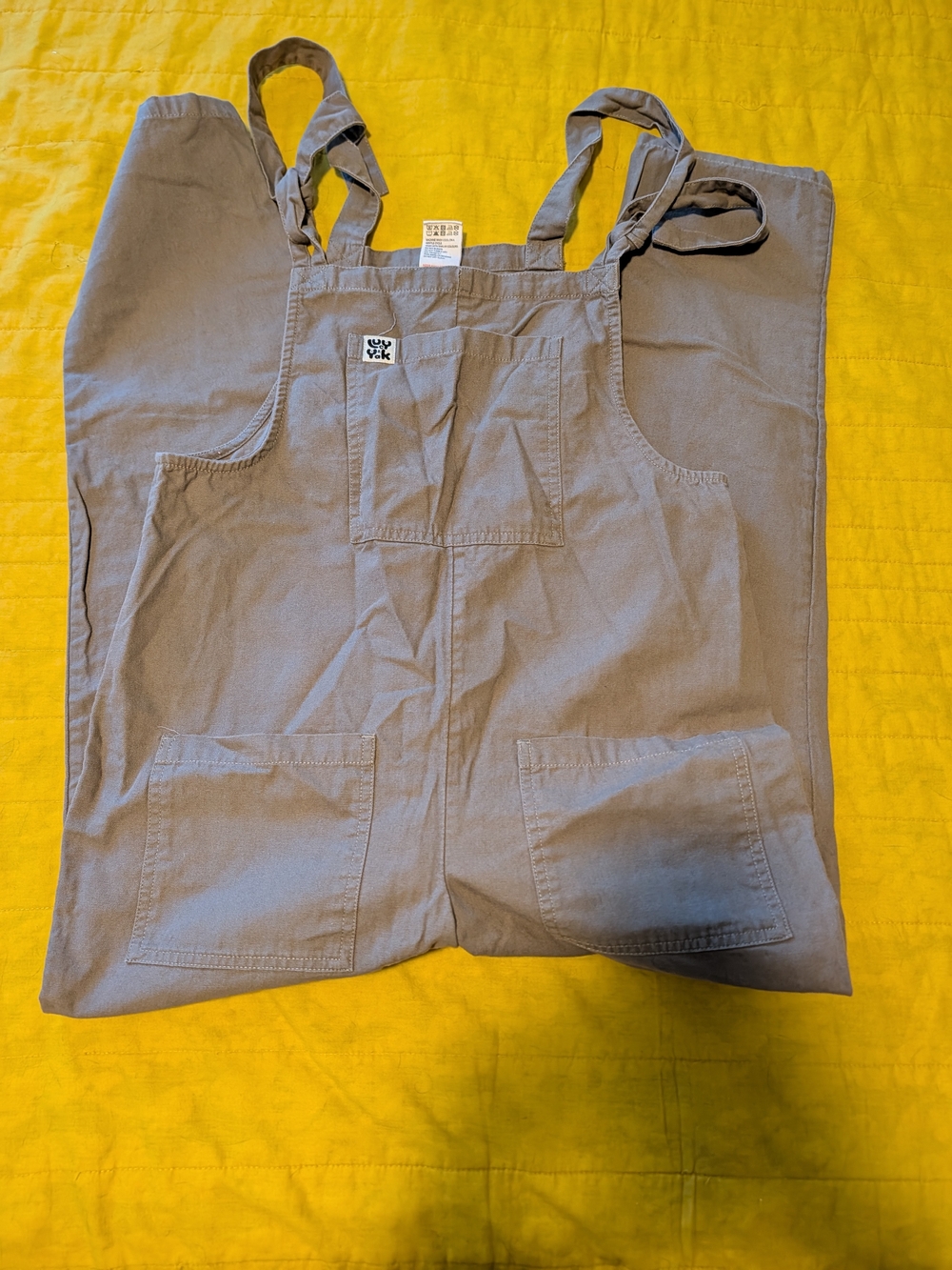 Lucy & Yak Gray Cargo Overalls Jumpsuit